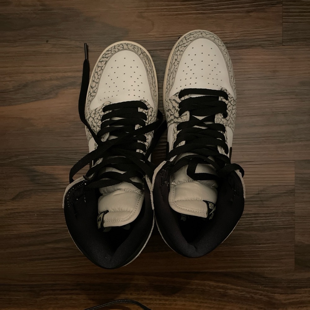 White cement air Jordan 1
